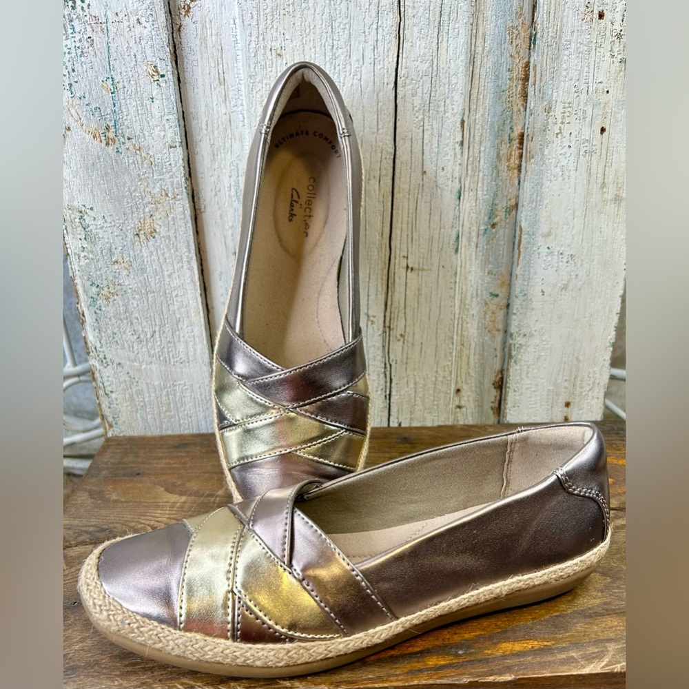 Clarks Metallic Flats